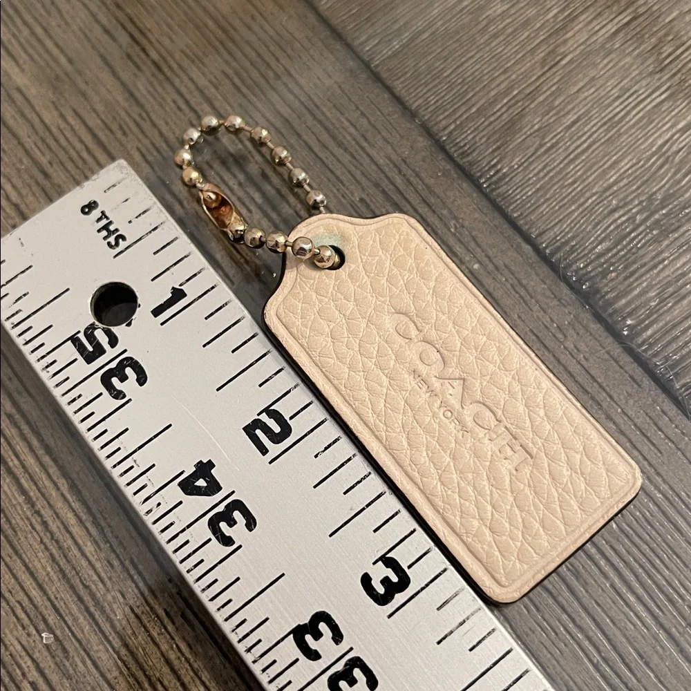 Coach Chalk Pebble Leather Key Chain - Hangtag - Bag Charm Replacement Part - Picture 6 of 17